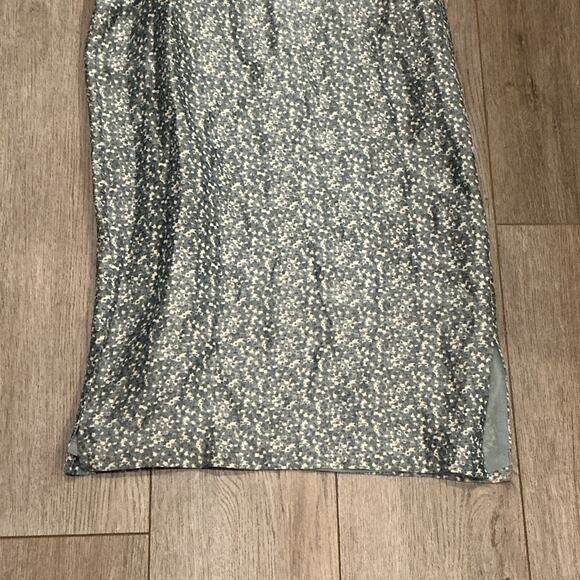 MAG Linen Silk Blend Gray Speckled Sequin Sparkle Slip Dress Y2K Dress Size 2 - Picture 13 of 13